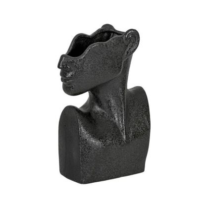 Ceramic flower pot FL5717 black color 18X7X26CM