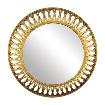 Round mirror FL3004 gold color 76cm