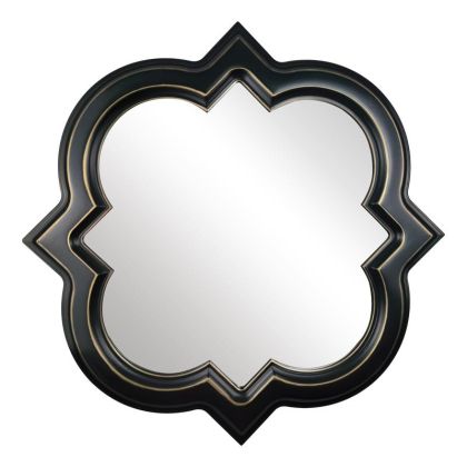 Round mirror FL3006 black-gold color 77cm