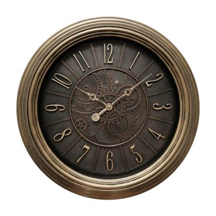 Round wall clock FL2314 brown-bronze color 50X5CM