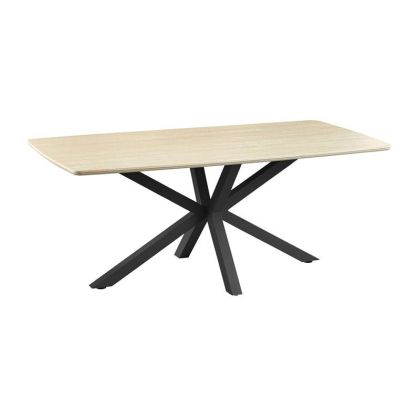 Table FL2529 with ceramic surface and metal legs white-black 121X60X450CM