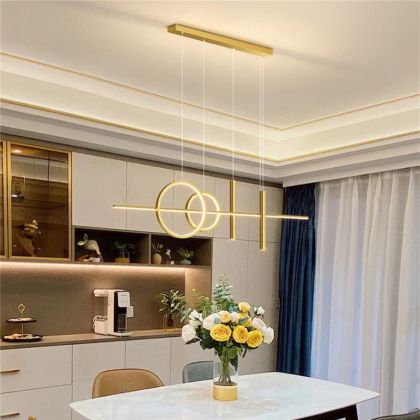 Полилей Neron led златист метал 100x25x26см