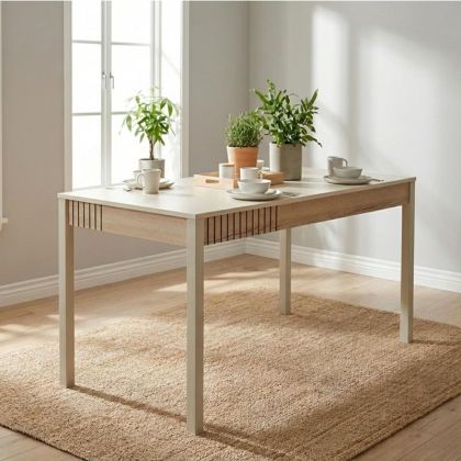 Dining table FL2408 color sonoma-cashmere 120X70X76CM