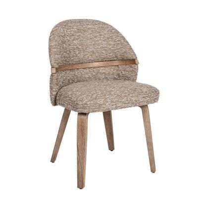 Dining chair FL6415 brown fabric 58X51X83CM