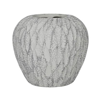 Декоративна магнезиева саксия FL25002 сива 40X35СМ