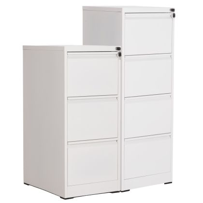 Комплект от 2 части офис шкафове Sider HM10995.02 бял метал