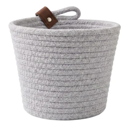 Сива малка кошница от въже Ø17x18 см