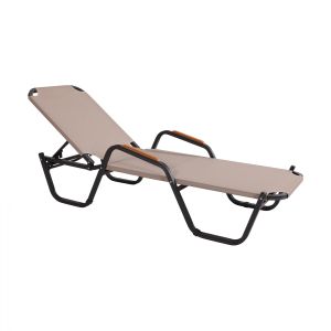 Алуминиев шезлонг плажен/градински HM5486.01 192x59x32 cm