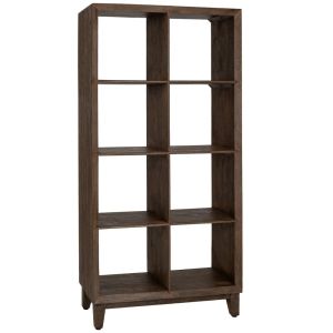 ДЪРВЕНА ЕТАЖЕРКА ТЪМНО КАФЯВА 95X35X190СМ