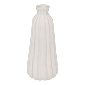 Ваза Vazy керамична в бял цвят D13x30см