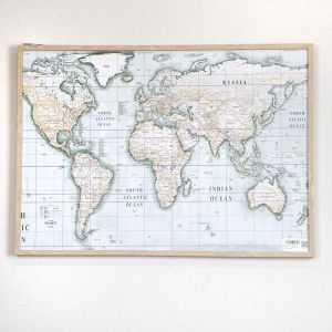 КАРТИНА В РАМКА, С ГИПС, ВСЕЛЕНА, КРЕМАВО- БЕЖОВО-ЗЕЛЕНО, 50x70x3см