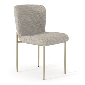 ТРАПЕЗЕН СТОЛ СЕРИЯ OBSESSION SM18101 ДАМА БЕЖОВ-МЕТАЛНИ КРАКА В ЦВЯТ ШАМПАНСКО 52x65x80.5Hcm.