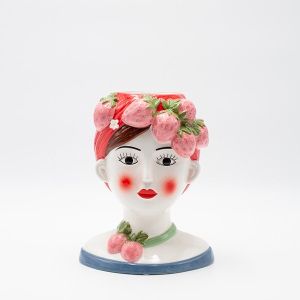 ВАЗА ЖЕНА, КЕРАМИЧНА, МНОГОЦВЕТНА, 16.3x13.2x20.3см