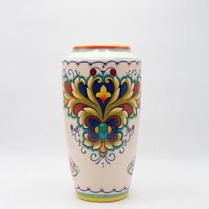 ВАЗА КЕРАМИЧНА, БЕЖОВО-ЦВЯТ, 17x17x33см