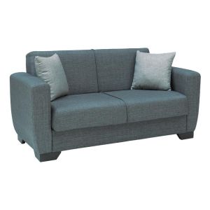 ДВУМЕСТЕН РАЗТЕГАТЕЛЕН ДИВАН NEW DOLCE СИВ СЪС СВЕТЛО СИВИ ВЪЗГЛАВНИЦИ 168x85x85см