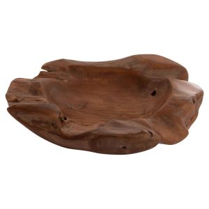 ДЕКОРАТИВНА КУПА ЗА МАСА NOKI HM18296 ТИКОВО ДЪРВО - ЕСТЕСТВЕН ЦВЯТ 50x46x10Всм.