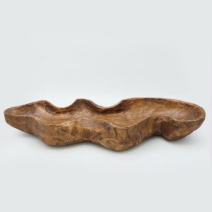 Декоративно плато, дърво, тъмно кафяво, 63x22x9 см