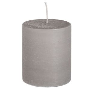 СВЕТЛО СИВА АРОМАТНА СВЕЩ 7X8 СМ БЯЛ МУСКУС