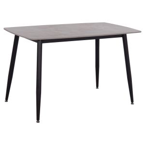 ТРАПЕЗАРНА МАСА RAVEN HM9854.13 КЕРАМИЧЕН ПЛОТ В СИВ МРАМОР - ЧЕРНИ МЕТАЛНИ КРАКА 120X70X73ВСМ.