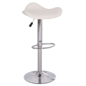 ВЪРТЯЩ СЕ БАР СТОЛ GANNA HM201.22 С ОКАЧВАНЕ - БЯЛ PU 44X42X87HСМ.