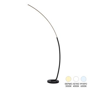 ЛАМПИОН URENA LED МЕТАЛ В ЧЕРЕН ЦВЯТ 70X28X165СМ