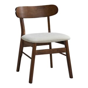 СТОЛ CAIRO ОТ КАУЧУКОВО ДЪРВО В ОРЕХОВО-ЕКРЮ ЦВЯТ 47X47X76СМ