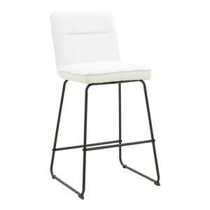 БАР СТОЛ ESSENTIAL БЕЖОВ ПЛАТ - ЧЕРЕН МЕТАЛЕН КРАК 53X64.5X107СМ