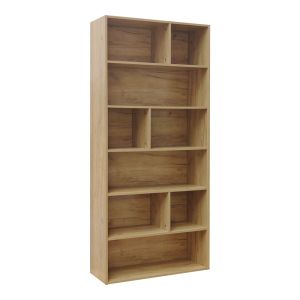 БИБЛИОТЕКА EVERGIN С ЧЕКМЕДЖЕТА ОТ MDF В ЦВЯТ ДЪБ 80X30X180СМ