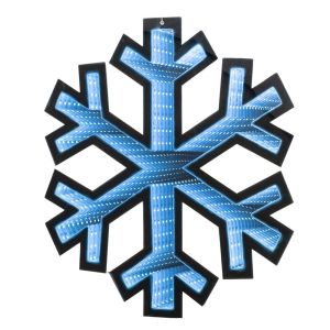 INFINITY ОСВЕТЯВАЩА ВИСЯЩА СНЕЖИНКА 35X40 СМ ДВУСТРАННА