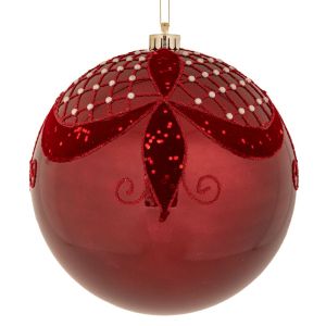 БОРДО ПЕРЛЕНА НЕЧУПЛИВА ТОПКА СЕ 25 СМ С ДИЗАЙН