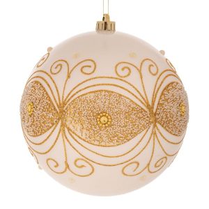 БЯЛА ПЕРЛЕНА НЕЧУПЛИВА ТОПКА 20 СМ С ДИЗАЙН