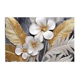 Декорация за маса Топка в цвят злато с черна дървена основа с размери 19х19х21см