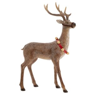 НАСТОЛНА ДЕКОРАТИВНА ФИГУРКА Котка ЧЕРНО-ЗЛАТИСТО-БЯЛ ЦВЯТ 15x11x33см