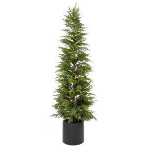 Кръгла табуретка New Lux в сив цвят с размери 46х46х43см