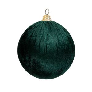 КОЛЕДНА ЗЕЛЕНА КАДИФЕНА ТОПКА 12 СМ