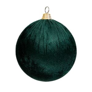 КОЛЕДНА ЗЕЛЕНА КАДИФЕНА ТОПКА 15 СМ