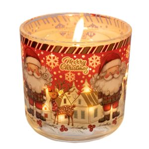 СВЕЩ В БУРКАН С ДЯДО КОЛЕДА И СЕНЗОР СЪС СВЕТЛИНИ Φ10X10ΕΚ 2 ДИЗАЙНА