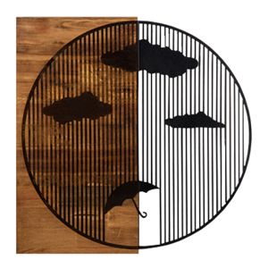 ДЕКОРАТИВНА ФИГУРА НА МАСА FL8001 ЕЛЕН ЦВЯТ ЧЕРНО ЗЛАТО 13x8x29cm