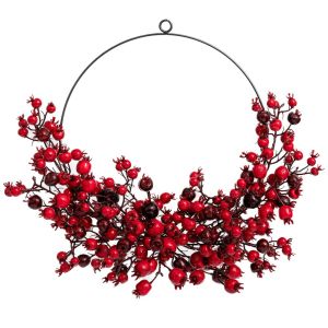 ЧЕРВЕН ВЕНЕЦ С ПЛОДОВЕ 30 СМ