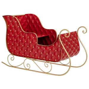 ЧЕРВЕНА МЕТАЛНА КОЛЕДНА ШЕЙНА 64Х30Х42СМ