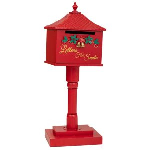 ЧЕРВЕНА МЕТАЛНА ПОЩЕНСКА КУТИЯ 34.5X26.5X93.5 СМ