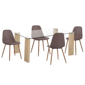 ДЕКОРАЦИЯ ЗА МАСА, ПОЛИЗЕРИН, БУКВИ HOME С ГЪСКИ, ЗЛАТНО-СРЕБРИСТ, 17.5x4.5x20.8cm