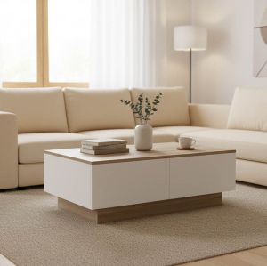 ХОЛНА МАСА WINEY В ЦВЯТ СОНОМА-БЯЛ 90X60X31.5СМ