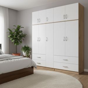 Кръгла табуретка New Lux в сив цвят с размери 46х46х43см