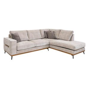 Кръгла табуретка New Lux в кафяв цвят с размери 46х46х43см