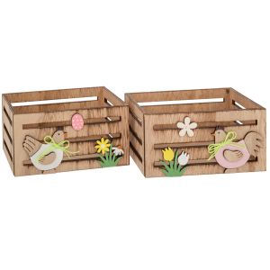 ДЪРВЕНА ВЕЛИКДЕНСКА КУТИЯ 16X11X8 СМ