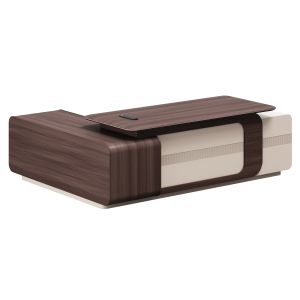 ДЯСНО ЪГЛОВО ОФИС БЮРО СЕРИЯ PRESIDENT HM2146R МЕЛАМИН В ОРЕХ-БЕЖОВО 240X180X76ВСМ