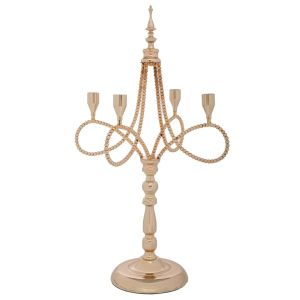 Фотьойл Ирма в златисто жълт цвят дамаска с размери 73х77х82см