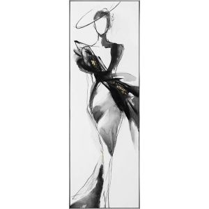 КАРТИНА ВЪРХУ ПЛАТНО Град 36099 ЧЕРНО-ЗЛАТНО-БЕЖОВО 100x3x70см