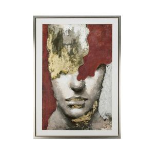 НАСТОЛНА ДЕКОРАТИВНА ФИГУРКА Маска за лице FL22068 ЧЕРНО-ЗЛАТИСТ ЦВЯТ 13x9x31см